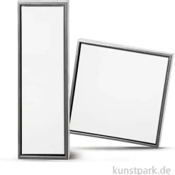 Antiksilber-Rahmen mit Leinwand, Tiefe 3 cm