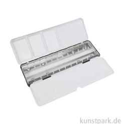 Aquarell-Leerkasten aus Metall für 24 halbe oder 12 ganze Näpfe