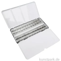 Aquarell-Leerkasten aus Metall für 48 halbe oder 24 ganze Näpfe