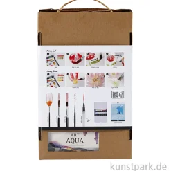 Aquarellmalerei Lernset mit Farben, Papier und Pinsel
