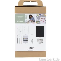 Aquarellmalerei Starter Set mit Farben, Papier und Pinsel