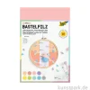 Bastelfilz in Pastellfarben, 20 x 30 cm, 10 Blatt, 150g