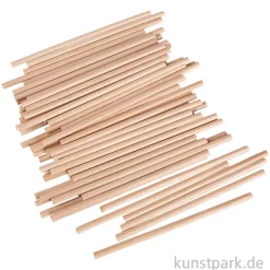 Bastelhölzer, Natur, 4 mm Durchmesser, 10 cm, 60 Stück