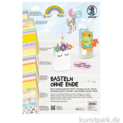 Bastelpapier Set - Basteln Ohne Ende, Pastellfarben, 112-teilig