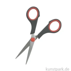 Bastelschere - Basic, Spitz mit gummierten Innengriff, 13 cm