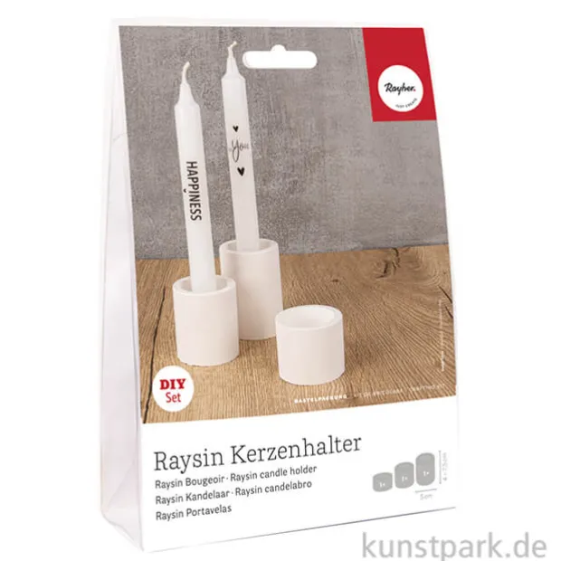 Bastelset für 3 Raysin Kerzenhalter, inklusive Kerzen-Transferfolie