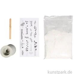 Bastelset für 3 Raysin Kerzenhalter, inklusive Kerzen-Transferfolie