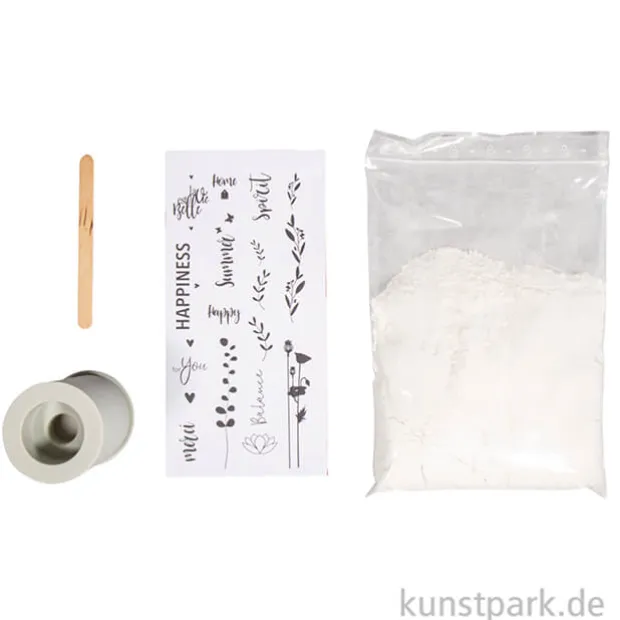 Bastelset für 3 Raysin Kerzenhalter, inklusive Kerzen-Transferfolie