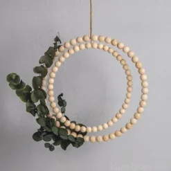 Bastelset Holzkugel Deko Kränze, 25 + 30 cm, 94-teilig
