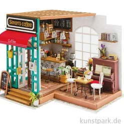 Bastelset Miniatur-Zimmer - Simon's Café, mit umfangreichem Zubehör