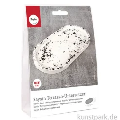 Bastelset Raysin Terrazzo-Untersetzer, 17,8 x 9,5 x 1,3 cm