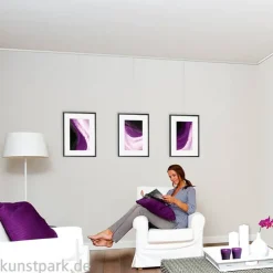 Bilderschienen-System Click Rail - Set 2m, weiß mit allem Zubehör