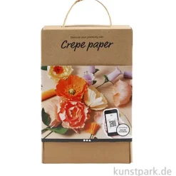 Blumen aus Krepppapier Lernset mit viel Zubehör