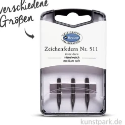 BRAUSE Zeichenfeder, 3 Stück