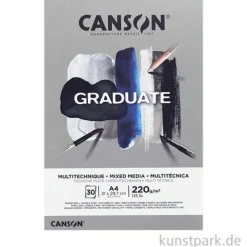 Canson GRADUATE Mixed Media Papier - Grau, DIN A4, 30 Blatt, 220 g