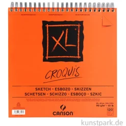 Canson Skizzen XL Spiral-Block, 120 Blatt, 90g, 30 x 30 cm