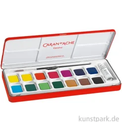 Caran d'Ache Gouache Studio Metalletui mit 14 Farben + Deckweiß