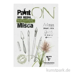 Clairefontaine Paint'ON MISCA Mixed Media Block, 250g, 15 Blatt