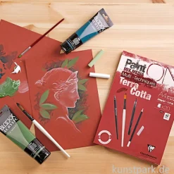 Clairefontaine Paint'ON Papier, Terracotta, 250 g, 20 Blatt