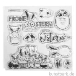 Clear Stamps - Frohe Ostern, 102,5 x 97 mm, 11 Motive