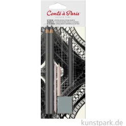 Conte Drawing Set - Graphitstifte, Zeichenkohle und Zubehör