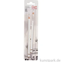 Conte Pastellstifte - 2 weiße Stifte im Blister