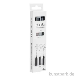 COPIC Multiliner Set - Grautöne + Schwarz, 0,5 mm