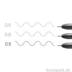 COPIC Multiliner Set - Grautöne + Schwarz, 0,5 mm