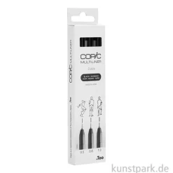 COPIC Multiliner Set - Schwarz, 3 Strichstärken, 0,5-1 mm