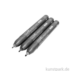 COPIC Multiliner Set - Schwarz, 3 Strichstärken, 0,5-1 mm