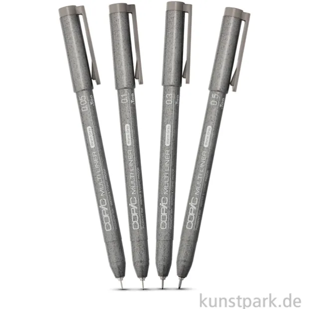 COPIC Multiliner Warm Grey Classic Set - 4 Strichstärken
