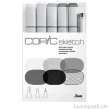 COPIC Sketch Set - Sketching Grays, 6 Stifte