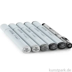 COPIC Sketch Set - Sketching Grays, 6 Stifte