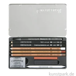 Cretacolor ARTINO - 10 teiliges Skizzierset im Metalletui