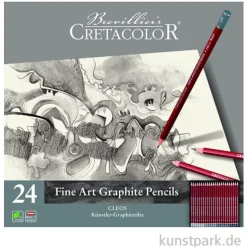 Cretacolor CLEOS Fine Art Graphit - 24er Set im Metalletui