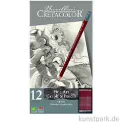 Cretacolor CLEOS Fine Art Graphit - 12er Set im Metalletui