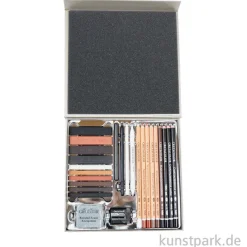 Cretacolor PASSION BOX - 25-teiliges Skizzierset in Geschenkbox