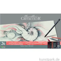 Cretacolor Teachers Choice - 26 teiliges Zeichenset im Metalletui