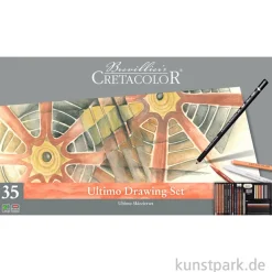 Cretacolor ULTIMO - 35 teiliges großes Zeichenset im Metalletui