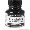 Daler Rowney Ink, Zeichentusche Kandahar, Indian Black, Schwarz, 28 ml