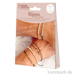 DIY Schmuck Bastelset - Armbänder, Gold, Schwarz, Weiß