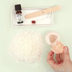 DIY Set - Kerzen Blumen Trio mit Keramikschale