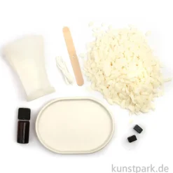 DIY Set - Kerzen Tannenwald mit Keramikschale