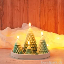 DIY Set - Kerzen Tannenwald mit Keramikschale