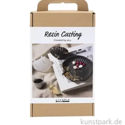 DIY Set - Muschelschale + Deko Gießen, Schwarz, Gold