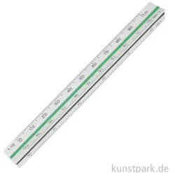Dreikant-Maßstab Aluminium Länge 10 cm