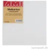 Eckiger Malkarton mit Maltuch bespannt