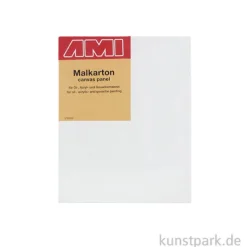 Eckiger Malkarton mit Maltuch bespannt 13 x 18 cm