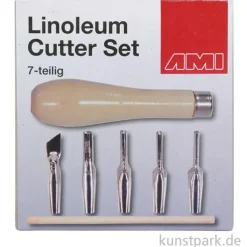 Einsteiger Linoleum-Cutter-Set, 7-teilig