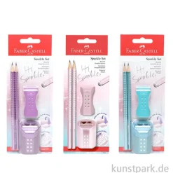 Faber-Castell Bleistift Set - Sparkle Cosmic mit Radierer + Spitzer